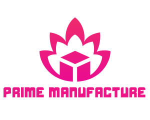 Pink Lotus Cube logo design