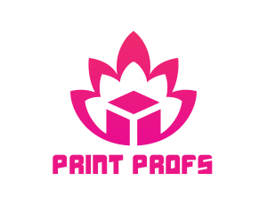 Pink Lotus Cube logo design