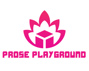 Pink Lotus Cube logo design