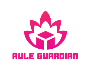 Pink Lotus Cube logo design