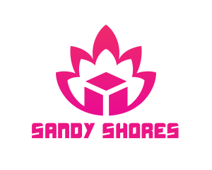 Pink Lotus Cube logo design