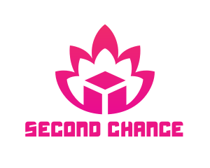 Pink Lotus Cube logo design