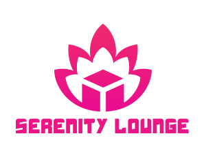 Pink Lotus Cube logo design