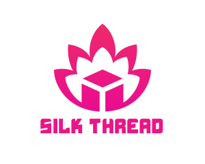 Pink Lotus Cube logo design