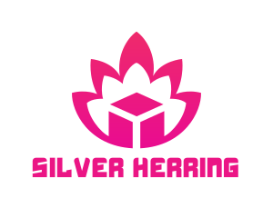 Pink Lotus Cube logo design