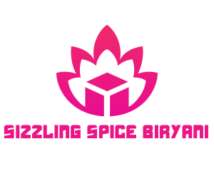 Pink Lotus Cube logo design