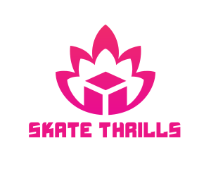 Pink Lotus Cube logo design