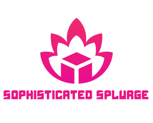 Pink Lotus Cube logo design