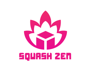 Pink Lotus Cube logo design