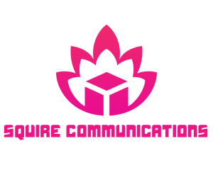 Pink Lotus Cube logo design