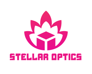 Pink Lotus Cube logo design