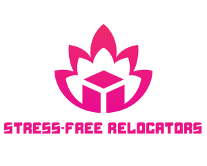 Pink Lotus Cube logo design