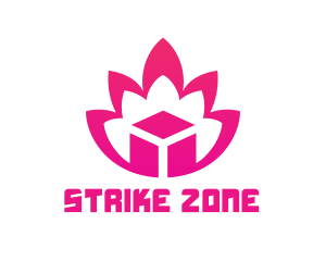 Pink Lotus Cube logo design