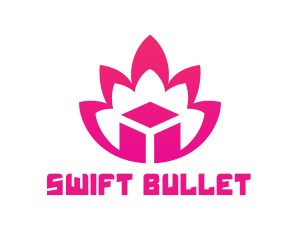 Pink Lotus Cube logo design