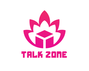 Pink Lotus Cube logo design