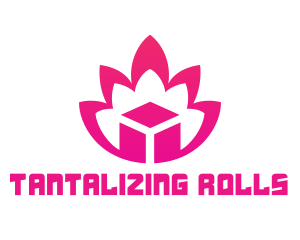 Pink Lotus Cube logo design