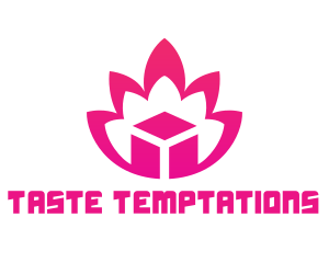 Pink Lotus Cube logo design