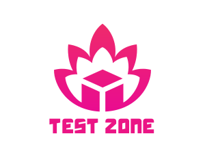 Pink Lotus Cube logo design