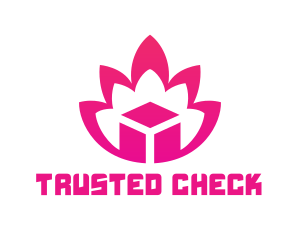 Pink Lotus Cube logo design