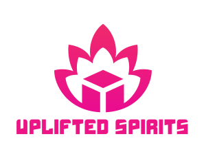 Pink Lotus Cube logo design