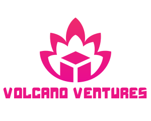 Pink Lotus Cube logo design