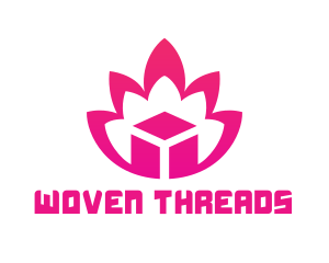 Pink Lotus Cube logo design