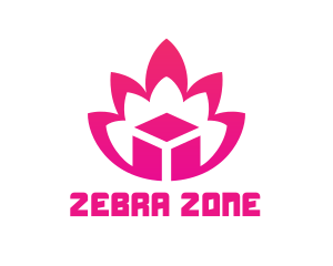 Pink Lotus Cube logo design