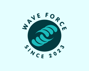 Water Ocean Wave logo design