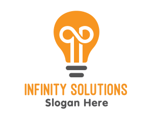 Infinity Light Bulb logo design