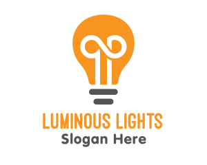 Infinity Light Bulb logo design