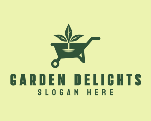 Lawn Garden Wheelbarrow logo design