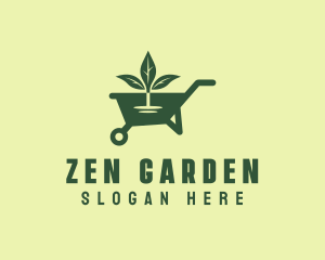 Lawn Garden Wheelbarrow logo design