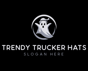 Haunted Ghost Hat logo design