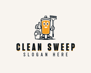 Janitorial Sanitation Cleaning logo design