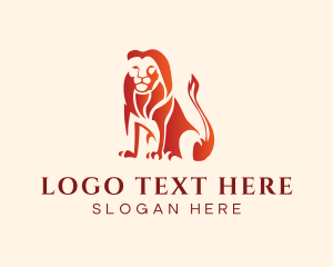 Wild Lion Animal logo