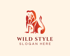 Wild Lion Animal logo design