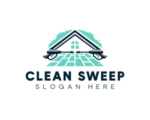 Clean Flooring Pressure Wash logo design