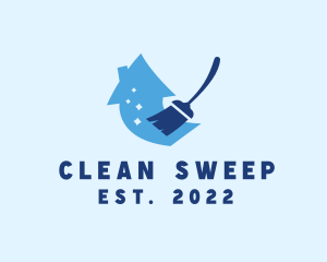 Home Cleaning Mop logo design