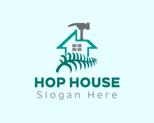 Garden House Hammer Repair logo design