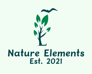 Nature Tree Bird logo design