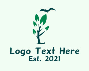 Habitat - Nature Tree Bird logo design