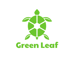 Green Leaf Turtle logo design
