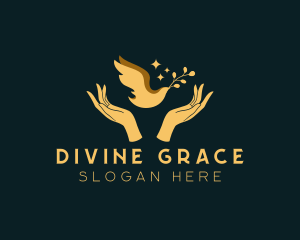 Religious Dove Bird logo