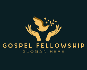Religious Dove Bird logo