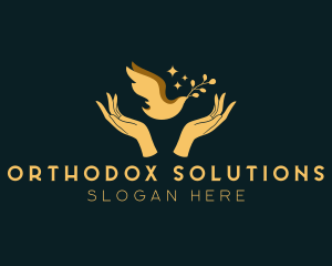 Religious Dove Bird logo