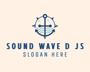 Sea Navigation Compass logo design