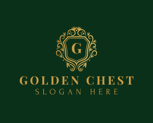 Golden Royalty Shield logo design