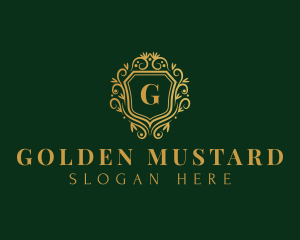 Golden Royalty Shield logo design