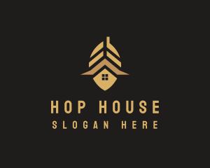 Leaf House Roof logo design