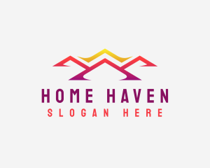  Home Residential Roof  logo design